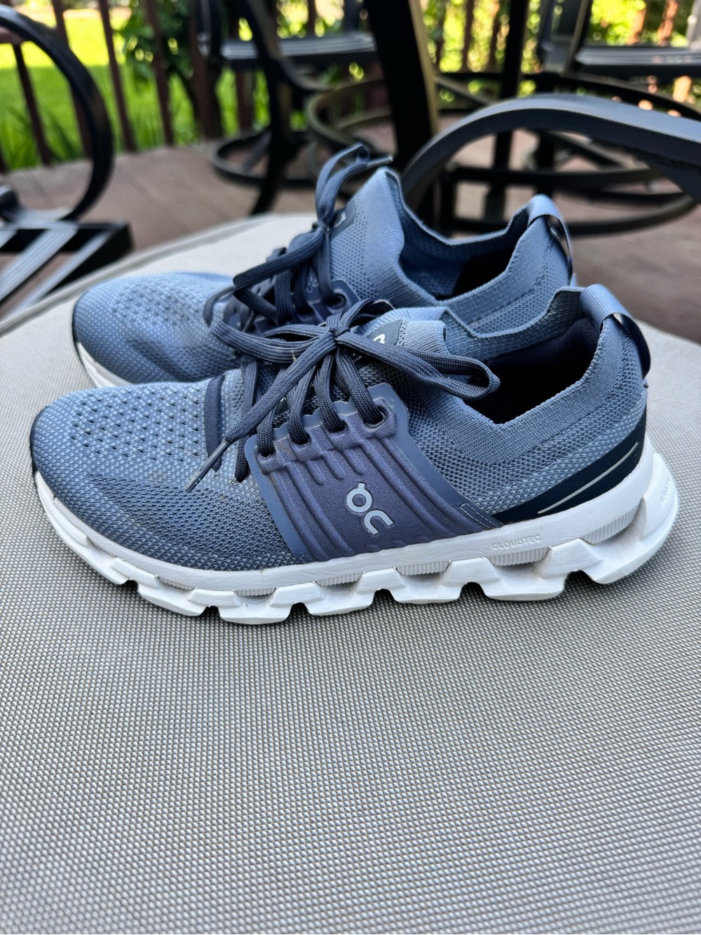 On Cloudflyer Women’s Athletic Shoes in Navy Blue
